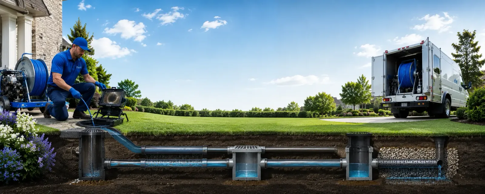 Outdoor drain cleaning information for Halltown, MO